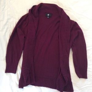 Maroon Sweater Cardigan